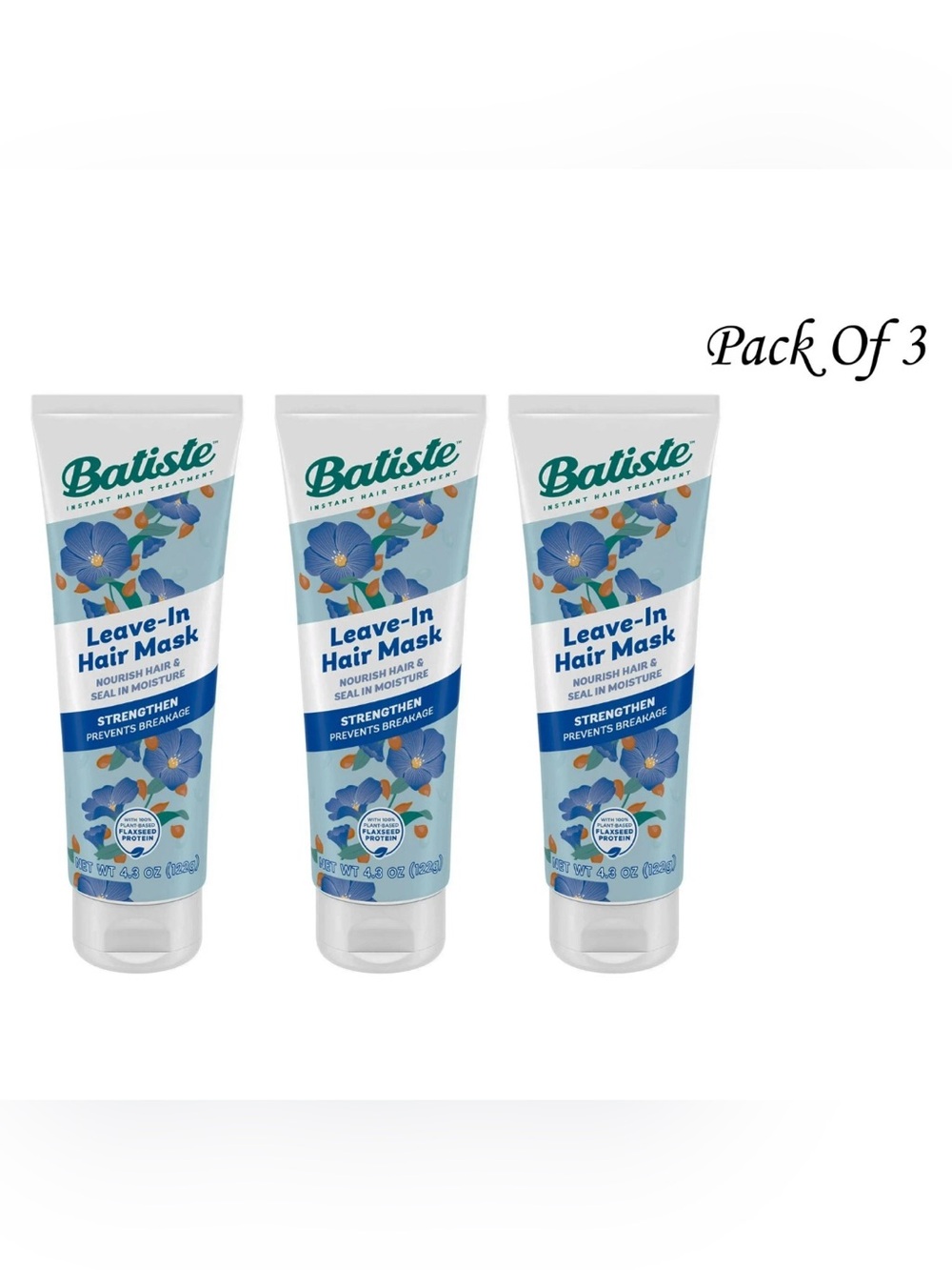 Batiste Strengthen Leave In Hair Mask, 4.3 OZ Bottle (Pack OF 3)
